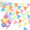Triangle Bunting Flags 12M/40Ft Reusable Easy to Hang Banner for Wedding Birthday Bachelorette Party Decor