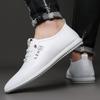 Summer slip-on white shoes men's casual soft soled driving shoes light soft men's shoes M1033