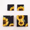 4pcsSunflowers Bed Sheet Set Floral Print Bed Sheets Yellow Flowers Pattern Sheets Sunflowers Oil Painting Sheet Set for Adults