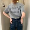 High Street Vintage Buchstabenaufdruck junges Mädchen kurzärmelige T-Shirts für Damen Sommer lässig locker graues T-Shirt Harajuku Streetwear T-Shirt Y2K Tops