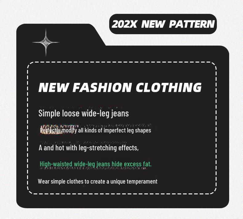 Women's High-Waist Retro Blue Wide-Leg Jeans - 2025 Summer Slim Straight Fit