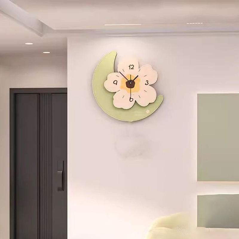 New Clock Wall Clock Living Room Wall Clock Decoration Clock Home Creative Clock Wall Hanging Simple Cream Style