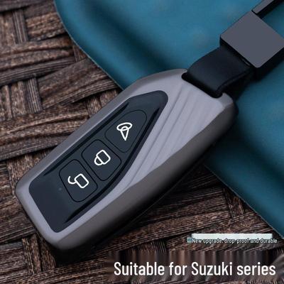 Suzuki UY125 Motorradschlüsselabdeckung: Metall-Fernbedienungs-Schutzhülle mit Schlüsseltasche und Schnalle
