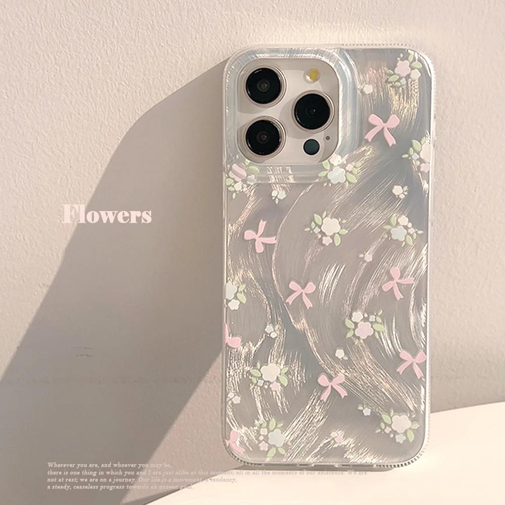 Luxury Bow knot Pattern Phone Case For iPhone 17 16 15 14 13 12 11 Pro Max XS X XR Plus Mini SE 2020 2022