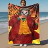 1PC Joker gun Outdoor Flannel Blanket Soft Plush Decor for Picnics, camping,Bedroom, Playroom, Office1183A