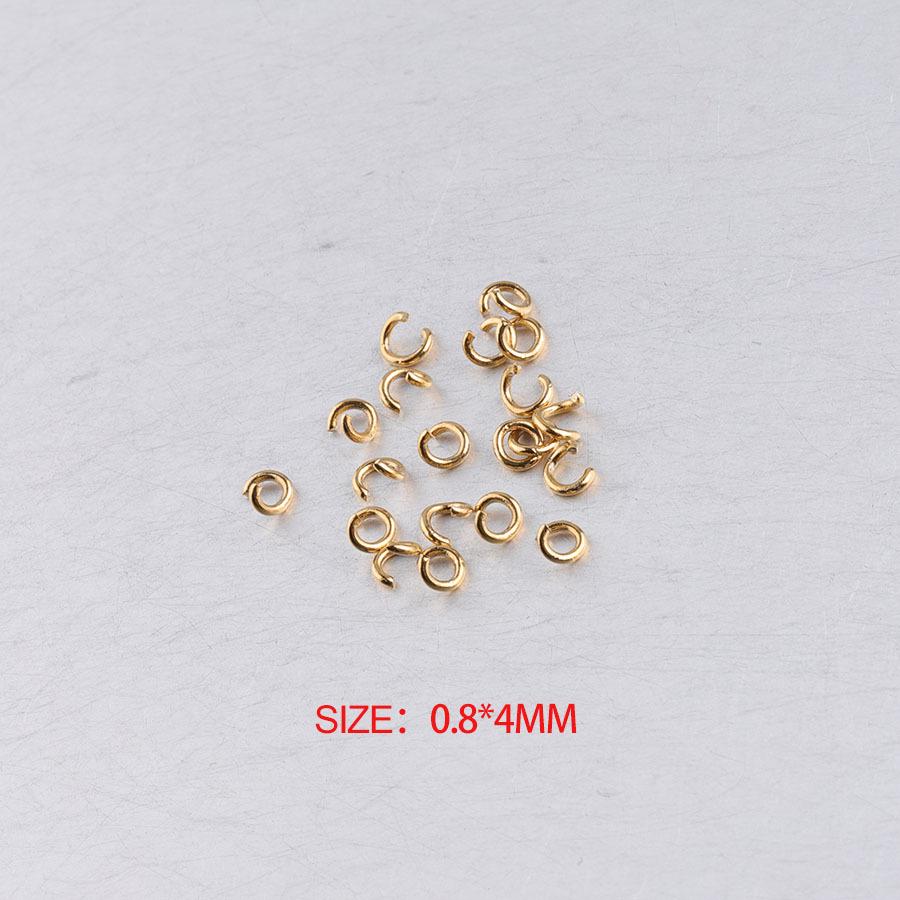 **0.8mm Steel & Gold/Rose Gold Stainless Open Jump Rings - 100 Pack**