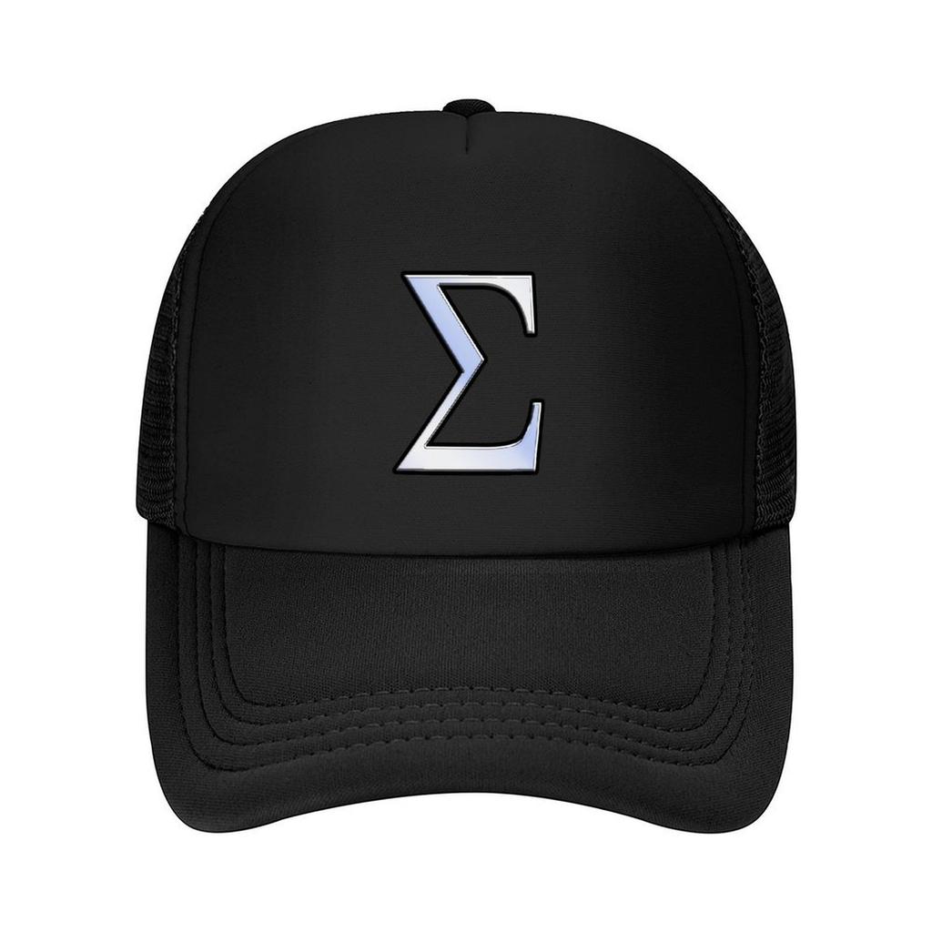 Sigma Greek Letter Symbol Chrome Carbon Style Baseball Cap fishing hat Hood Luxury man cap party Hat Mens Hats Womens