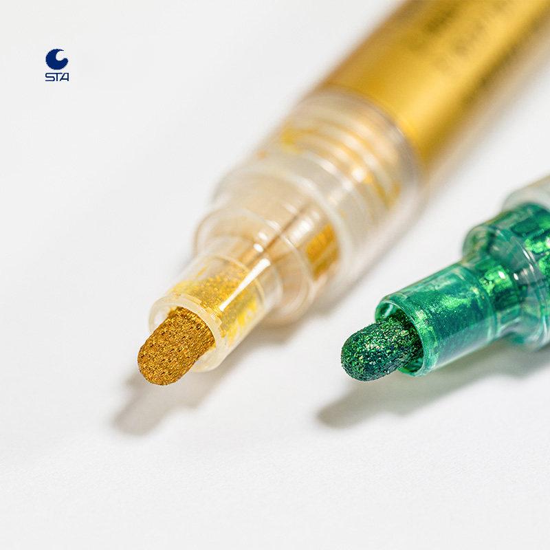 STA  Acrylic Marker Pen Waterproof mMulticolour Set For Stone Glass Metal Fabric Canvas Art School Student Supplies For Artist