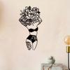 Floral Female Metal Wall Art Minimalist Line Sculpture Abstract Boho Decor Gift