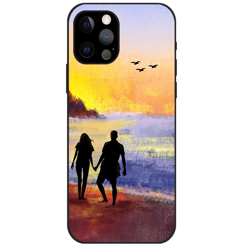 For iPhone 12 Pro Case iPhone12 Pro Bumper Silicon TPU Soft Phone Cover For iPhone 12 Pro Max / 12 Mini Case Cartoon Funda 12Pro