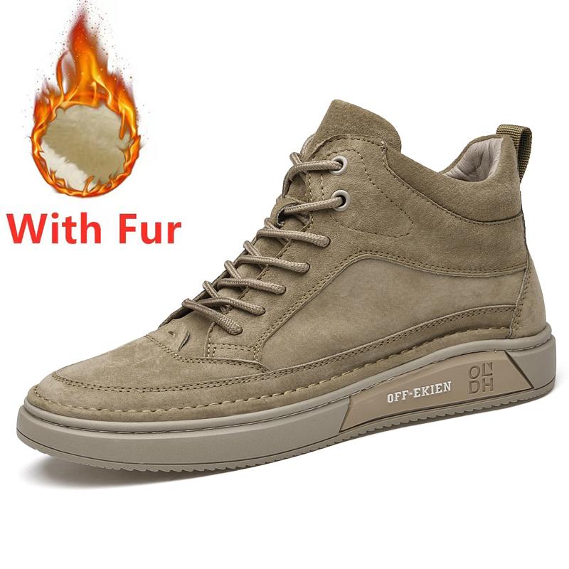 

Мода Натуральная кожа Мужские кроссовки Противоскользящие мужские скейтборды Высокие вулканизированные туфли Обувь для отдыха и прогулок Люксовый бренд Мужские кроссовки 45