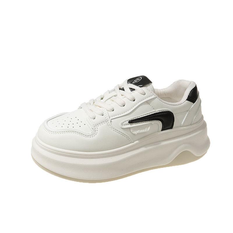 Thick-soled small-board shoes Original versatile sports and leisure shoes Women's 2025 spring new popular super-hot little white shoes