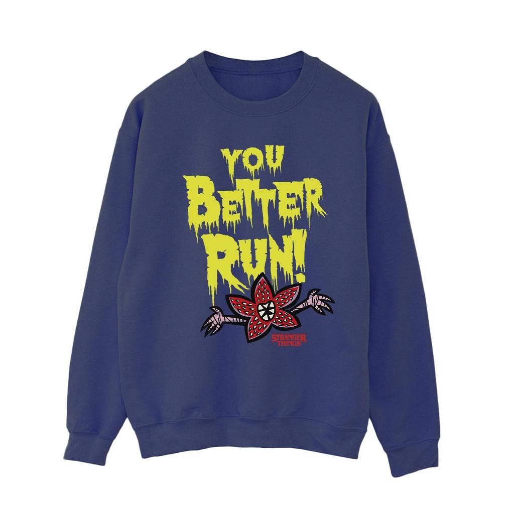 Netflix Womens/Ladies Stranger Things You Better Run Sweatshirt