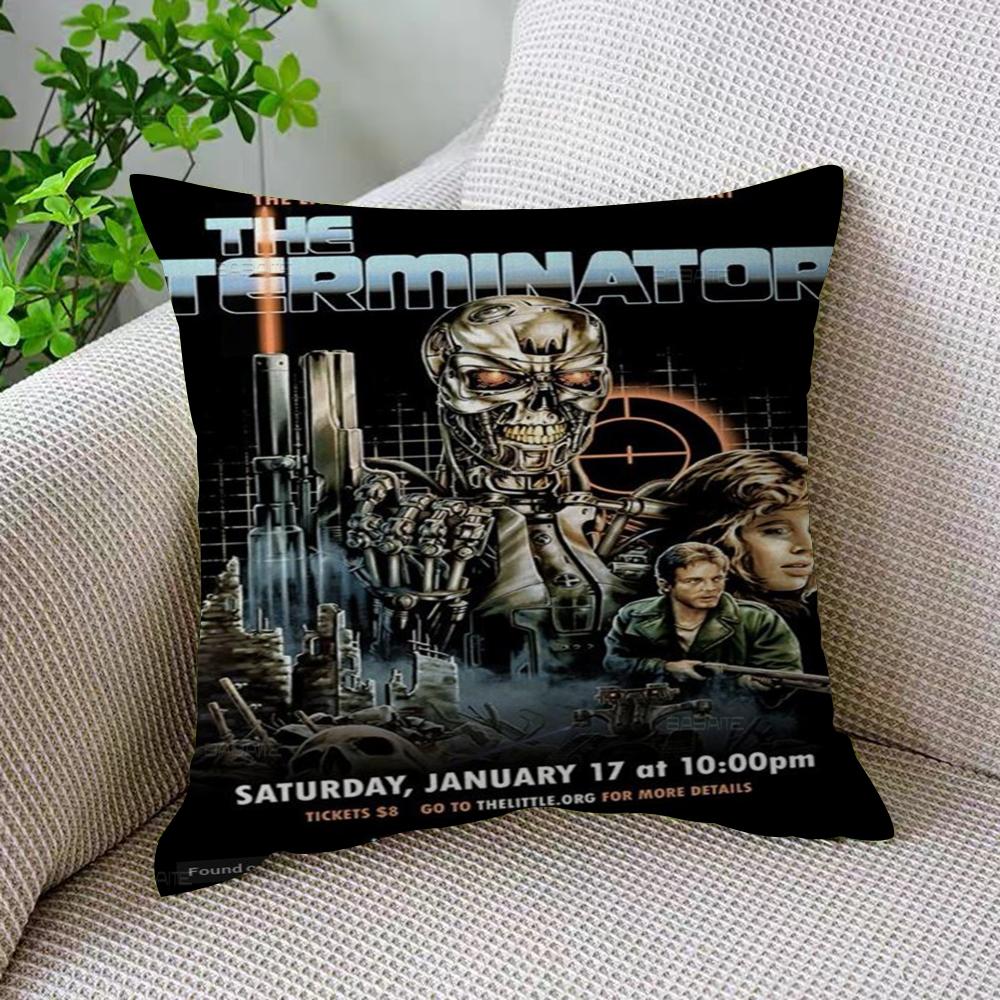 Classic Movie The Terminator Decorative Room Aesthetics Pillow Case Home Decor Bedroom Sofa Bed Couch Pillow Cover 45X45