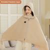 Washable Hooded Shawl 3 Heating Levels Heating Lap Blanket USB Electric Heated Blanket  Winter
