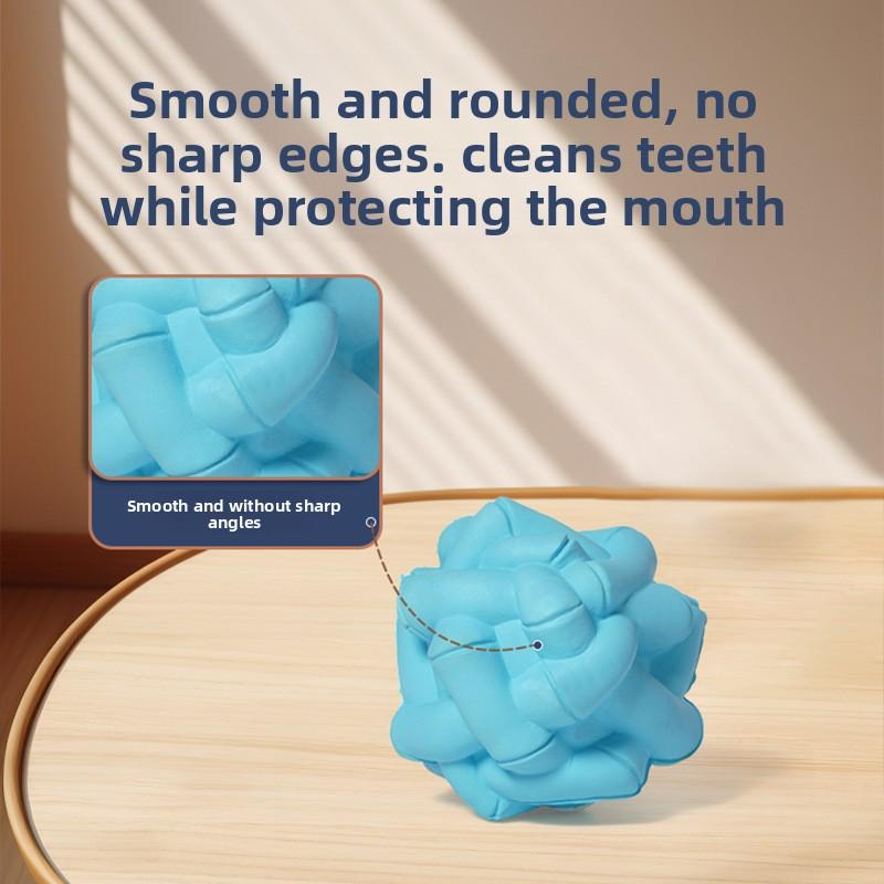 Natural Rubber Teething and Chewing Puppy Toy Ball That Won't Break, Interactive Training Eco-friendly Pet Toy