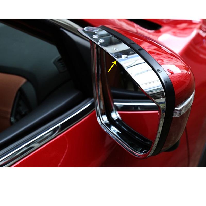 Eyebrow Rear View Side Glass Mirror Trim Rain Shield Sun Visor For Nissan X-Trail T32/Rogue 2014 2015 2016 2017 2018