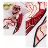 Fashionable Early Autumn Vintage Literati Style Printed Velvet Triangle Scarf with Elegant Temperament Paired with Rose Printed Scarf