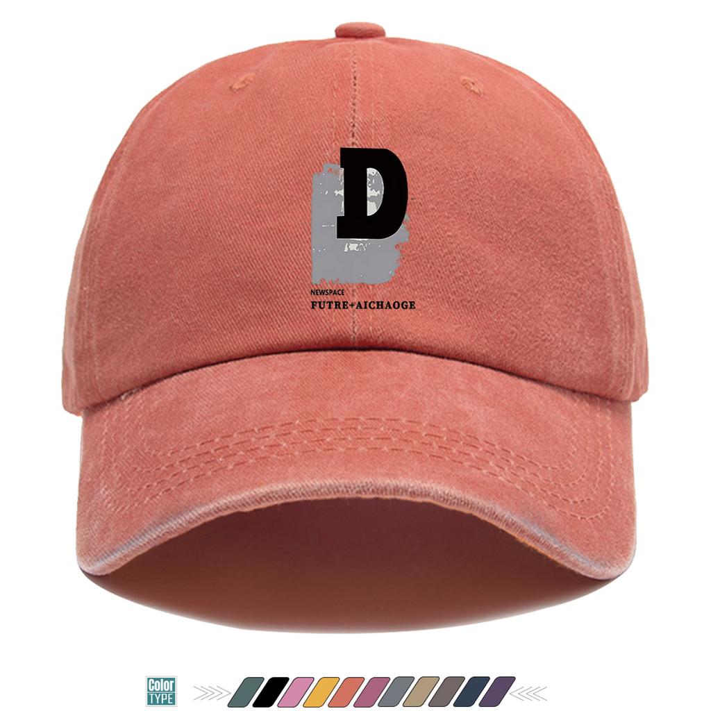 Pc Earth EleUnisext Creative Letter D Printed Baseball Cap Trendy Individual Street Style Unisex Adjustable Duckbill Hat Fashi