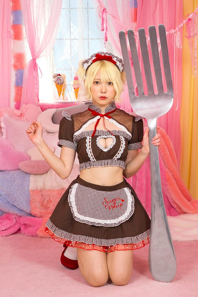 Clearstone SugarWhip Halloween Chocolate Maid Costume for Women (Brown)