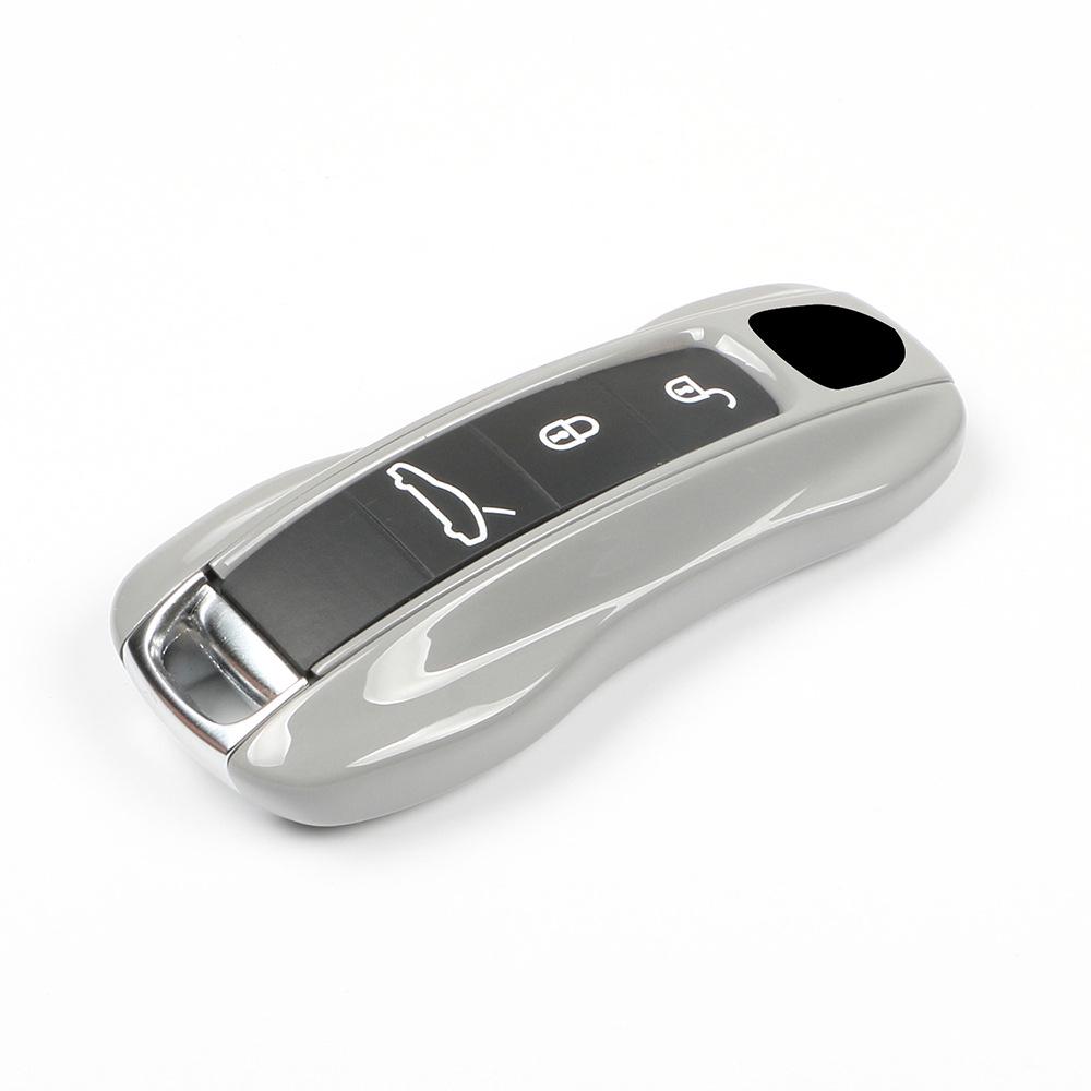 

Matte Gray Key Shell for Porsche: Cayenne, Macan, 911, Panamera, 718, Taycan