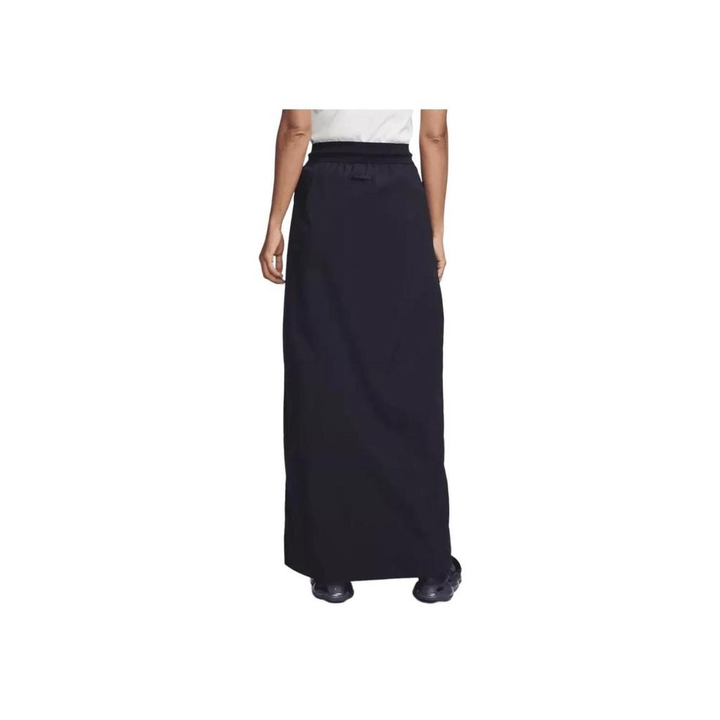 Nike Loose Solid Color High Waist Maxi Skirt Women Bottoms Black FB8355-010