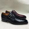 Fashion Men's Classic Cow Leather Brogue Shoes Lace-Up Pointed Toe Breathable High-Quality Footwear Sizes 39-46
