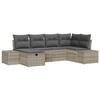 VidaXL Ensemble de canapé 6 pièces jardin avec coussins gris clair en rotin synthétique 3359381