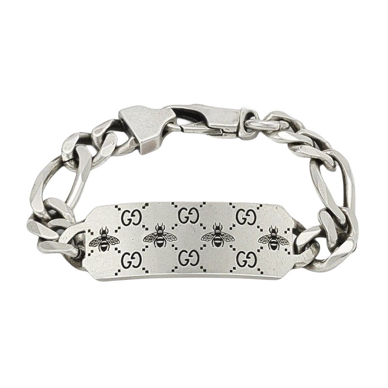 

Gucci Double G Series GG Bee Engraved Vintage Style 925 Silver Bracelet Unisex bracelet 728264 J8400 0728 Box+Shopping Bag-Dust Bag+Box+Shopping Bag,17