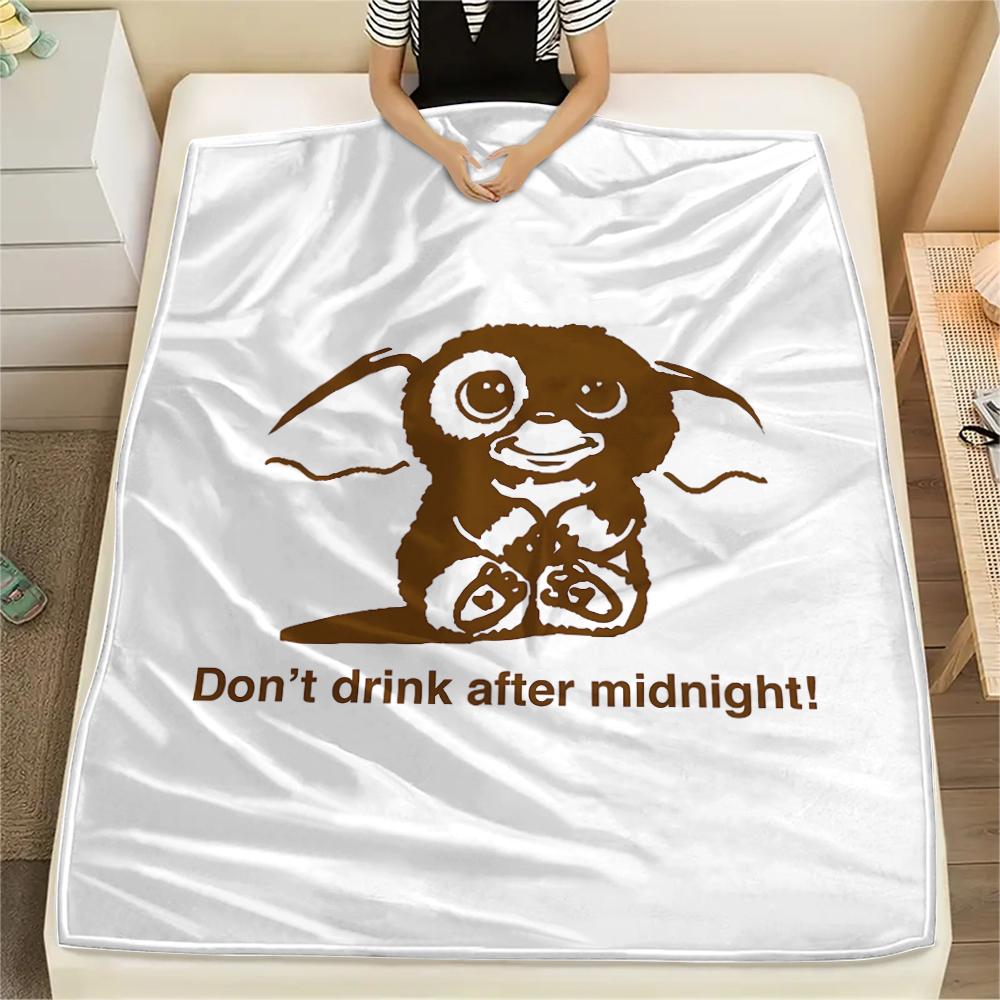 1pz Coperta in Flanella con Stampa Gizmo Gremlins, Alta Qualità per Tutte le Stagioni, Decorazione per la Casa, Calore e Comfort, Perfetta per Regali di Natale