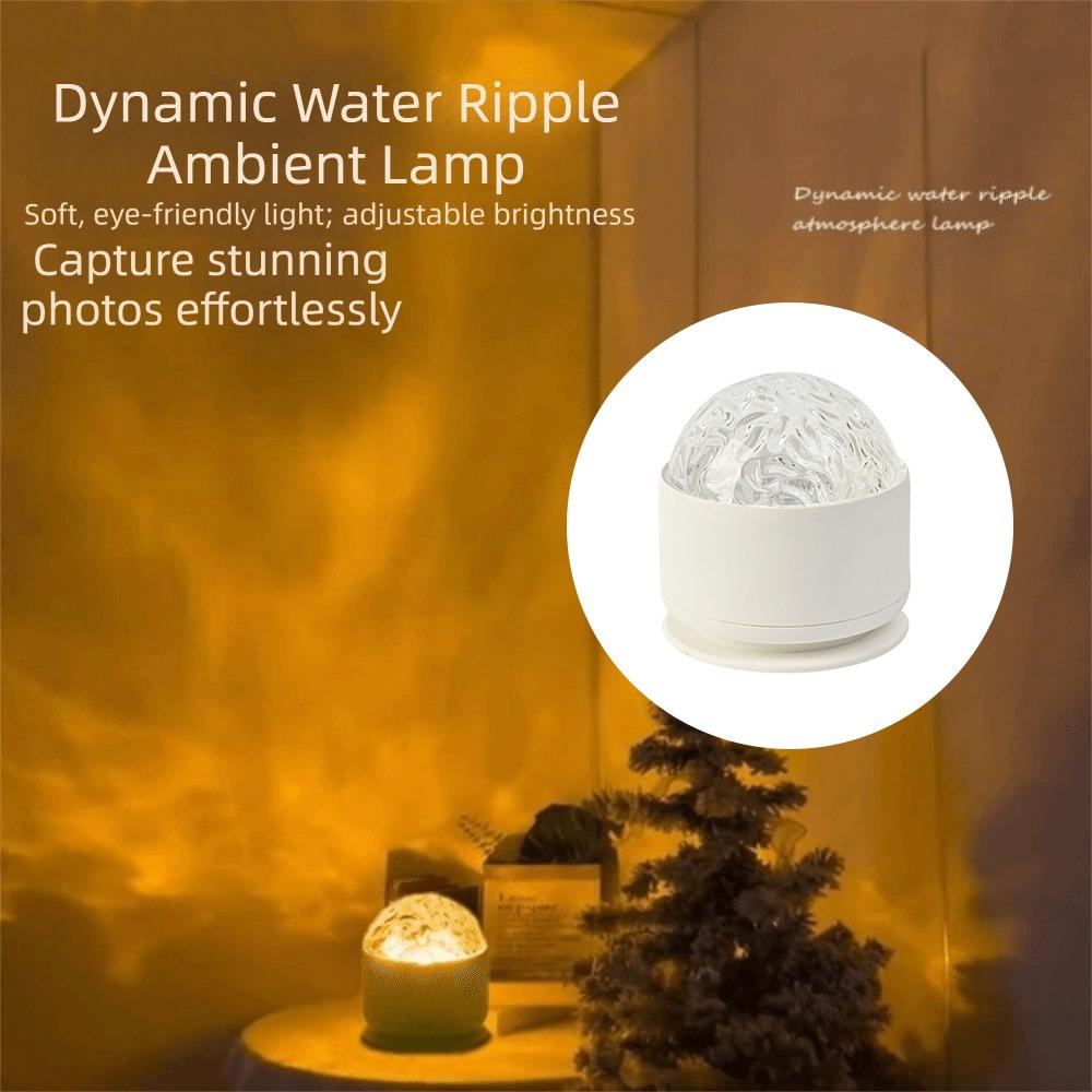 LED Light Starlight Projector USB Powered Colorful Light Northern Lights Projector Water Ripple Effect Iridescent Light