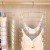 Stainless Steel Underwear Hanger Multi-Layer Non-Slip Towel Drying Rack Foldable Portable Clothes Rack for Travel Home Closet Bathroom