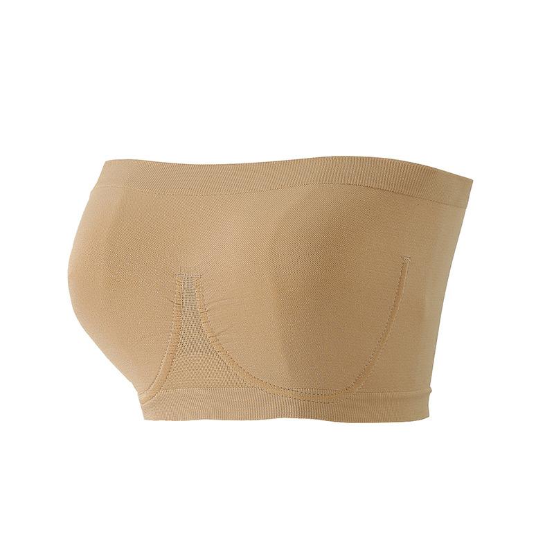 Damen Übergröße Nahtloser Trägerloser Bandeau Push-Up BH