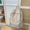 Schoolbag: Fashionable and Fresh Schoolbag, Large Capacity for Girls, High School, Junior High School, Simple Solid Color, Versatile Commuter Backpack