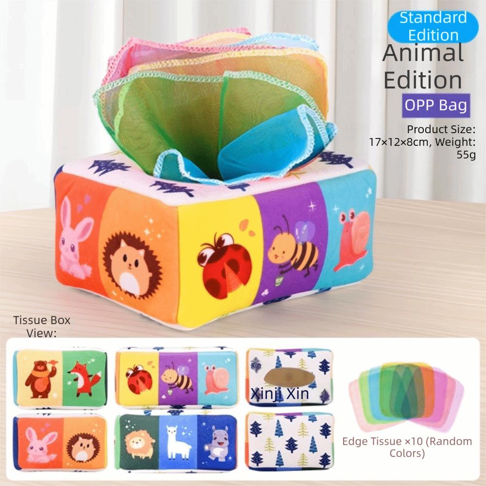 Interactive Baby Montessori Boxes Educational Infant Pull Along Tissue Box Toys  Finger Exercising