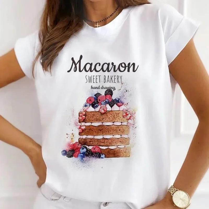 Festival Christmas Printed Short Sleeved Casual Womens Tshirt Crewneck Tops Kawaii Fashion Women TShirt Clothes Harajuku