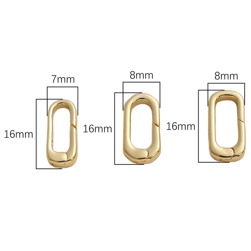14K Gold-Filled Oval O-Ring Clasp for DIY Bracelets & Necklaces