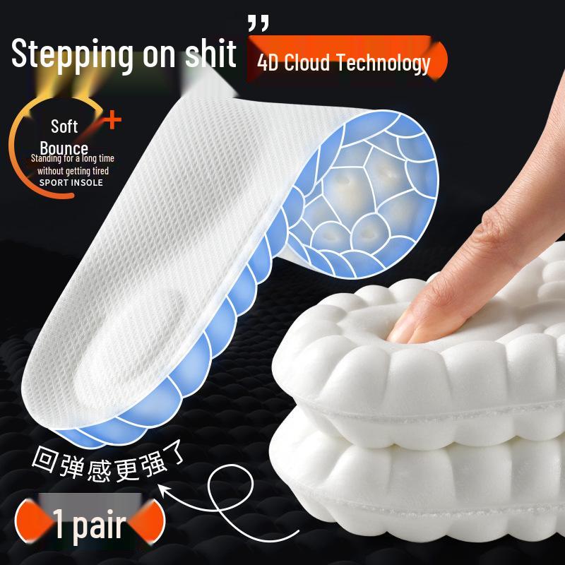 Stepping-on-Shit Insoles: Ultra-Soft, Anti-Pain, Breathable, Anti-Odor, Shock-Absorbing for Women's Long-Lasting Comfort & Men's Sports
