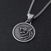 Nordic Viking Retro Wolf Head Pendant Necklace, European and American Trendy Men's Hip Hop