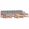 VidaXL Salon de Jardin avec Coussins 7 pcs, Canapés avec Dossier et Accoudoir, Ensemble de Meubles avec Table Basse Patio 3185946