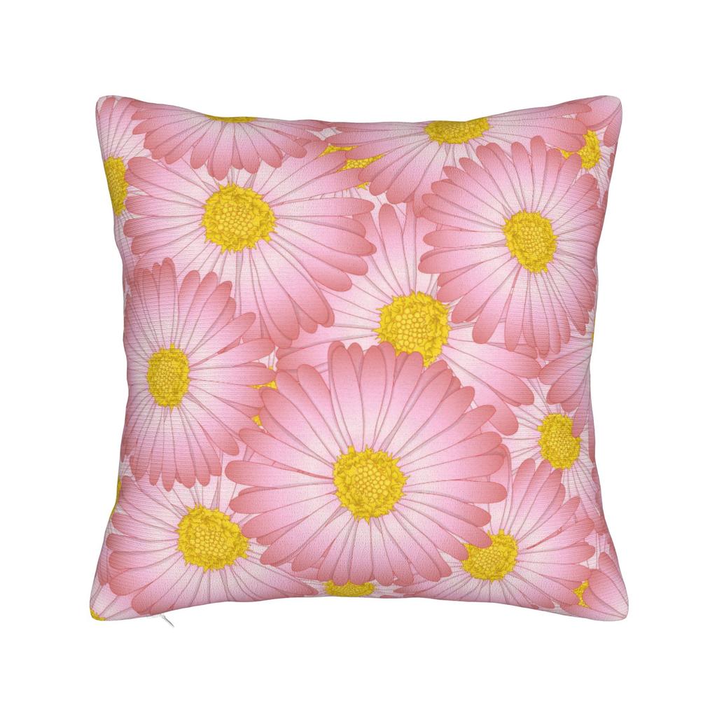 Pastel Daisy Floral Pattern Pillow Case Graphic Pillow Cover For Sofa Couch Bed Living Room Novelty Pillowcases