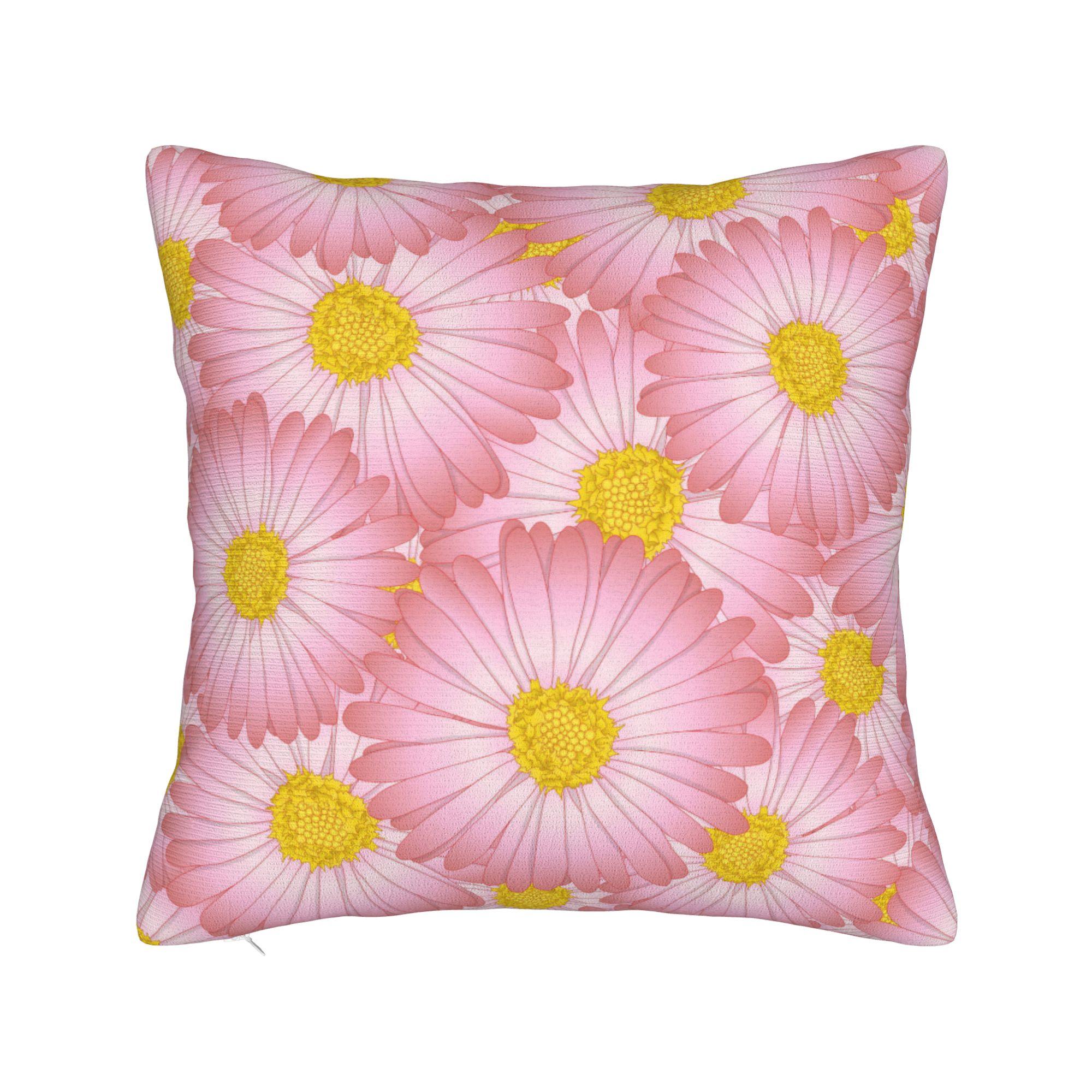 Daisy Floral Seamless Pattern Pillowcases Retro Trendy Pillow Case For Chair Sofa Home Decor Comfy Pillow Cover 30cmx30cm