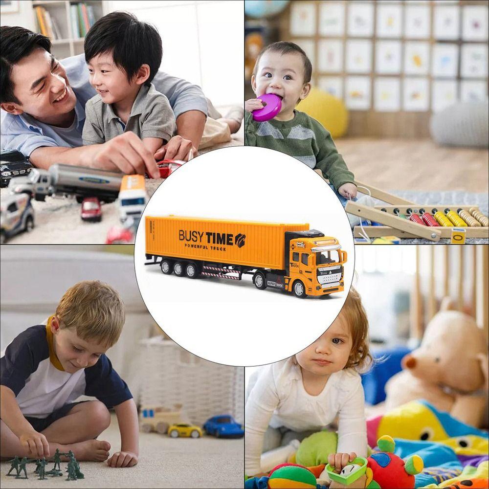 Plastic Container Transport Truck Toy Zinc Zinc Alloy Large Truck Toy Transport Vehicle Toy Educational Toy