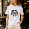 Game Over TShirt Video Game Controller Colorful Graffiti Graphic Tee Casual Streetwear Premium Cotton Top for Gamer Everyday