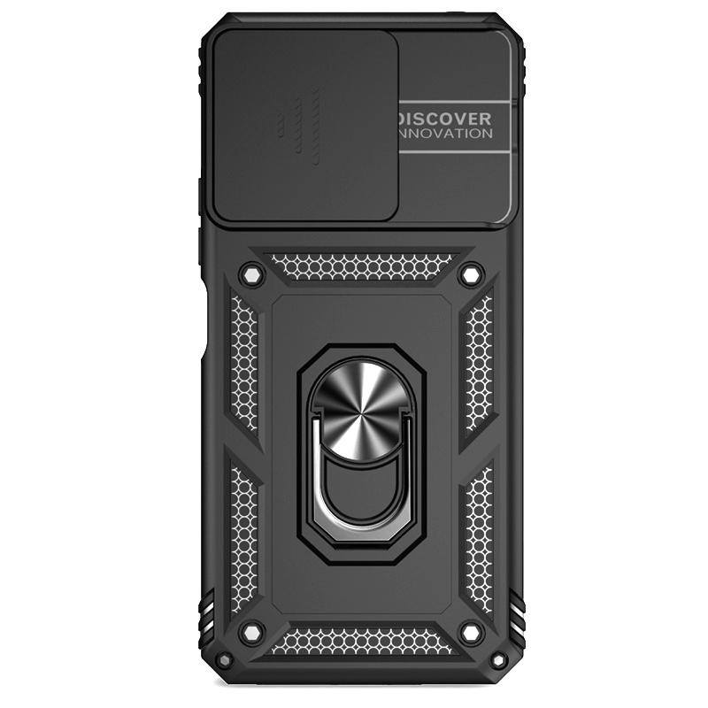 Armor Funda for Xiaomi Poco C65 Case Slide Camera Lens Protection Phone Cover Pocco Poko Little C65 C 65 PocoC65 Ring Stand Case