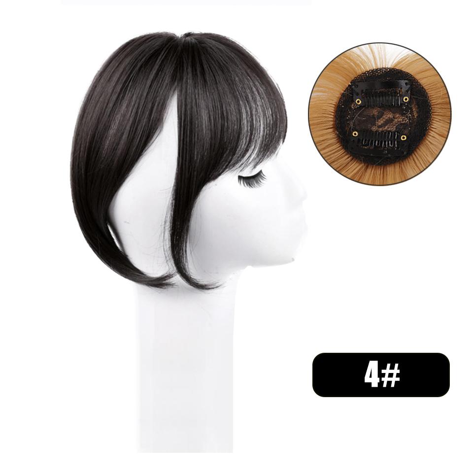 

WTB Straight Bangs Reissue Block Synthetic Wig Female 3D Bangs Straight Hair Top Reissue Cover Hairline Part 25cm