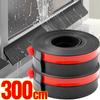 Home Window Water Blocking Bar Sliding Window Rain Weatherstrip Soft Rubber Water Rain Deflector Board Windproof Sealing Strip