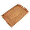 Side Handles Serving Tray Woven Craft Decorative Tray Multi Functional Tray with Handles  Picnic