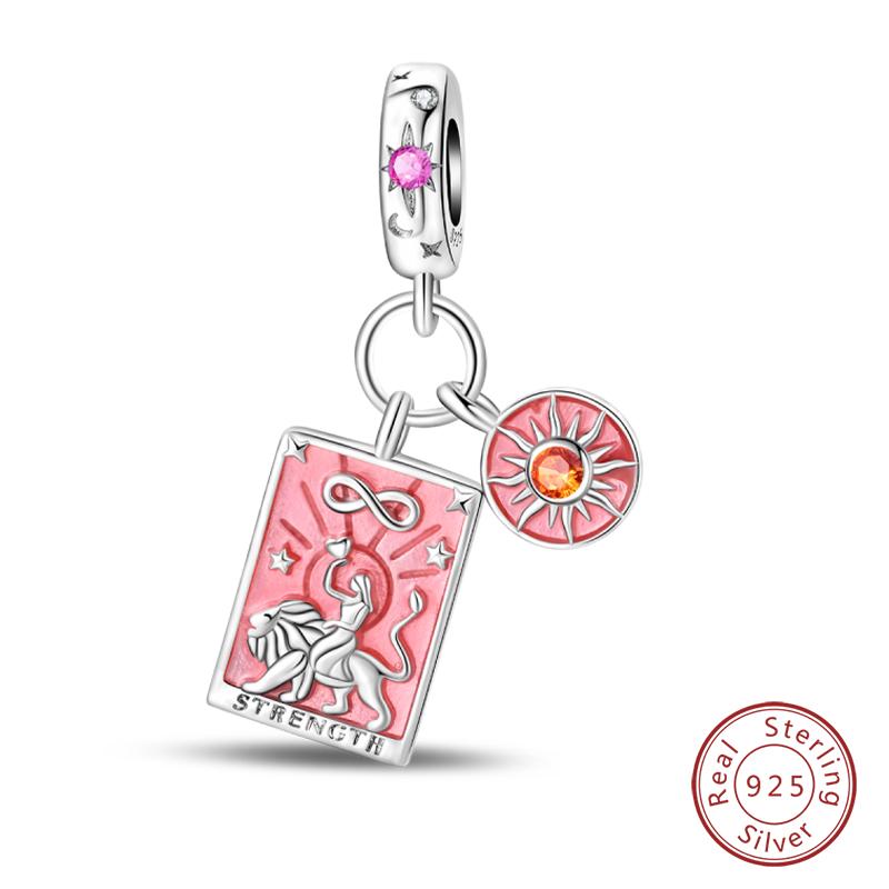 Copper Star Moon Sun Couple Magic Tarot Cards Pendants Fit Qikaola Original Bracelets Diy Birthday Jewelry Gift