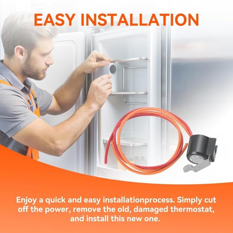 Set Termostato Sbrinamento Frigorifero Texture Plastica per Riduzione Efficiente delle Brine e Durata Estesa dell'Elettrodomestico